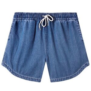 Enchanté by Daniel Ricciardo Indigo Stripe Shorts-100% cotton denim-M